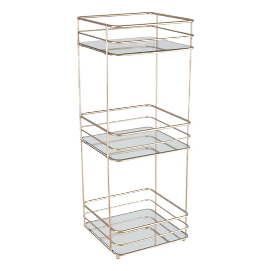 Elle Décor Satin Gold 3 Tiered Spa Tower